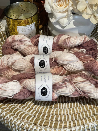 Hand Dyed Cotton Variegated Yarns 100g for Knitting and Crocheting Projects