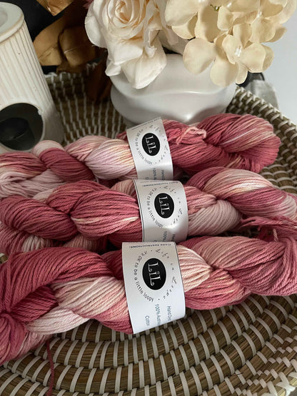 Hand Dyed Cotton Variegated Yarns 100g for Knitting and Crocheting Projects