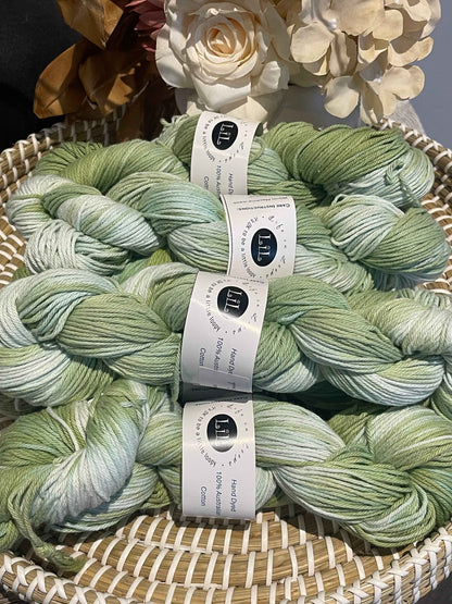 Hand Dyed Cotton Variegated Yarns 100g for Knitting and Crocheting Projects