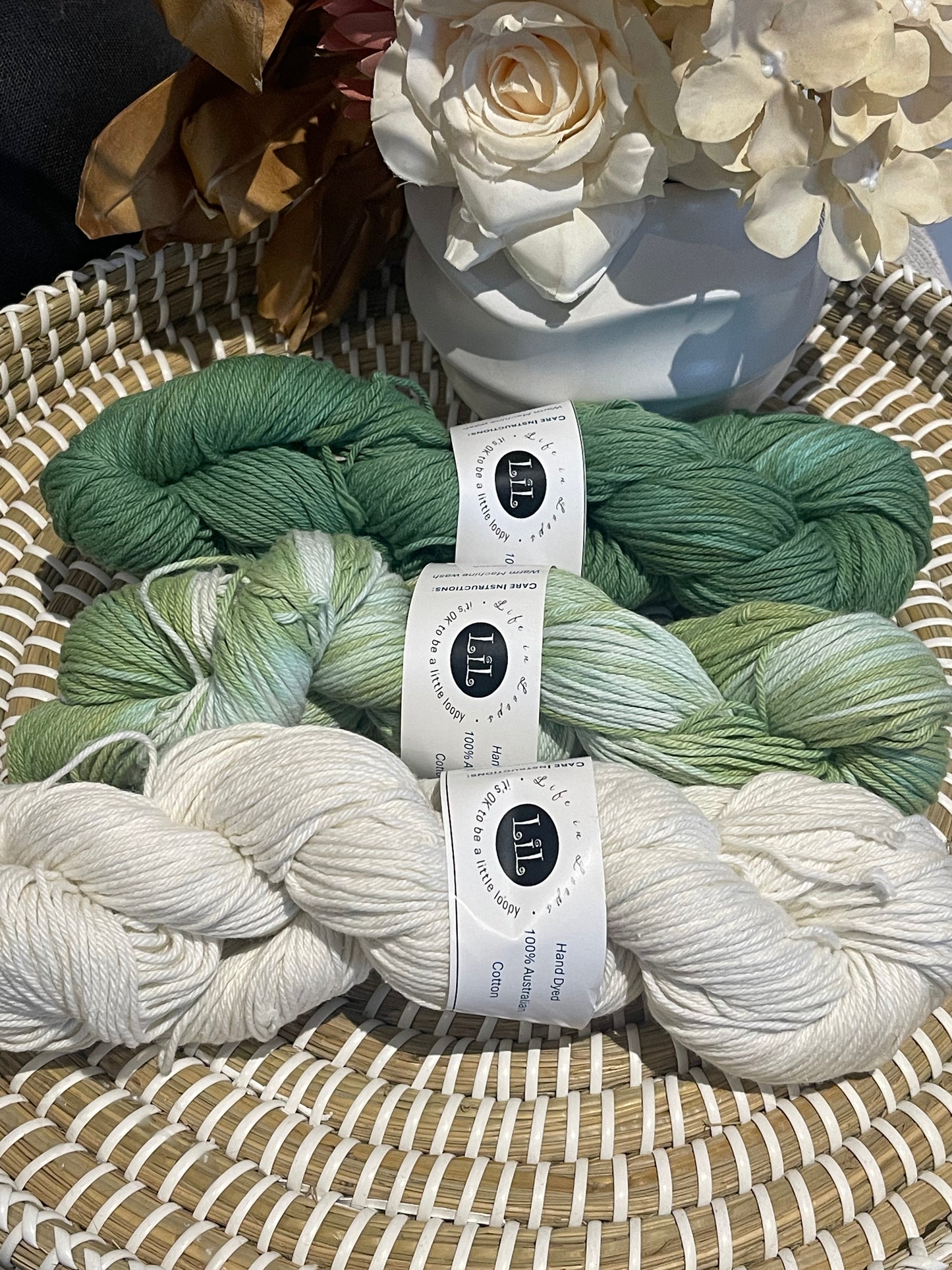 Hand-Dyed Cotton Yarn Boxes