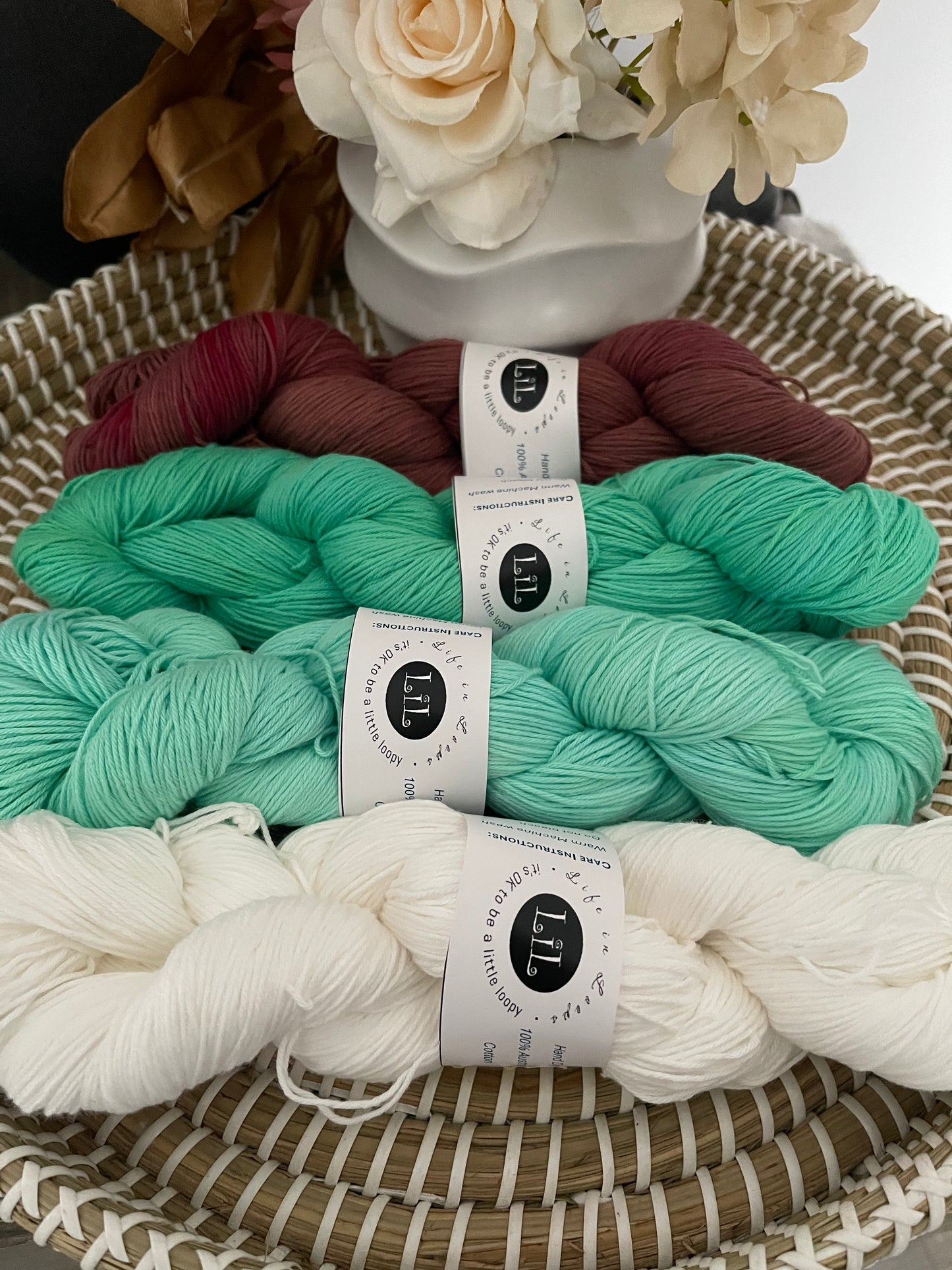 Hand-Dyed Cotton Yarn Boxes