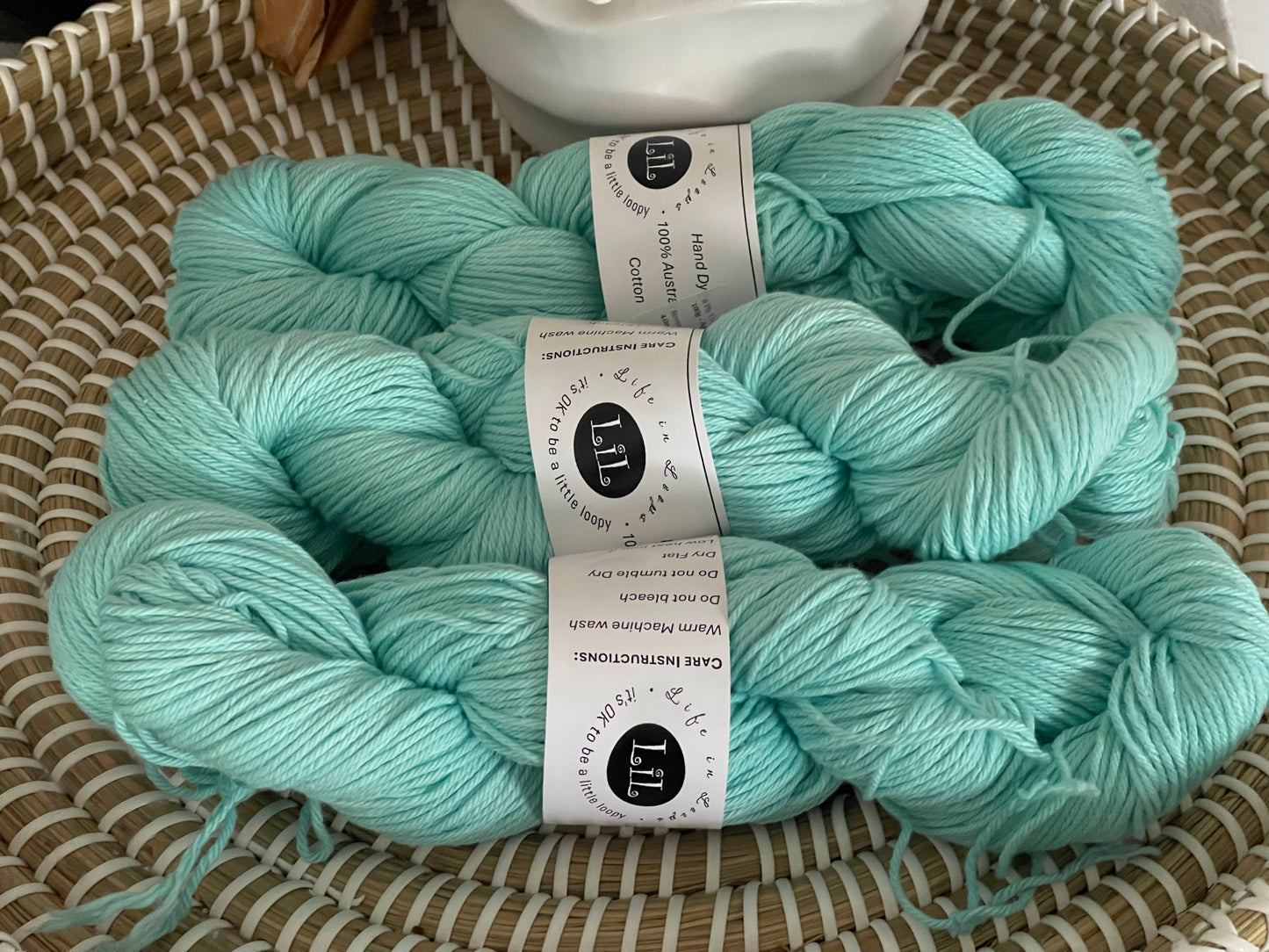 Hand Dyed Cotton Yarn - 100g Semi Tonal
