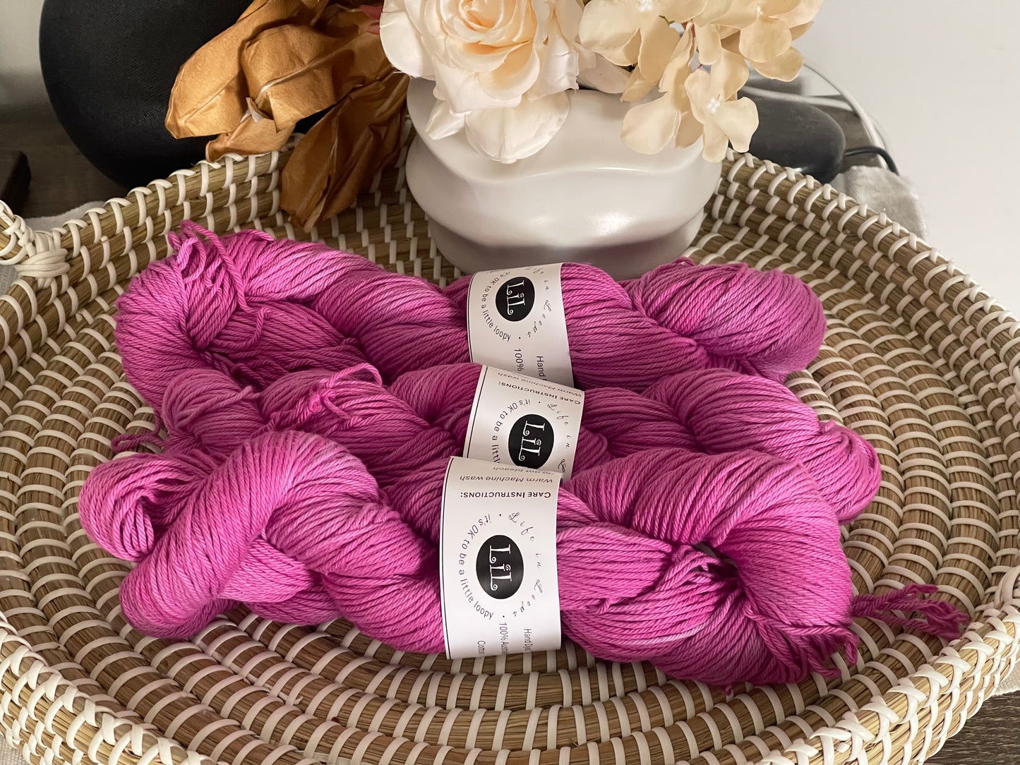 Hand Dyed Cotton Yarn - 100g Semi Tonal