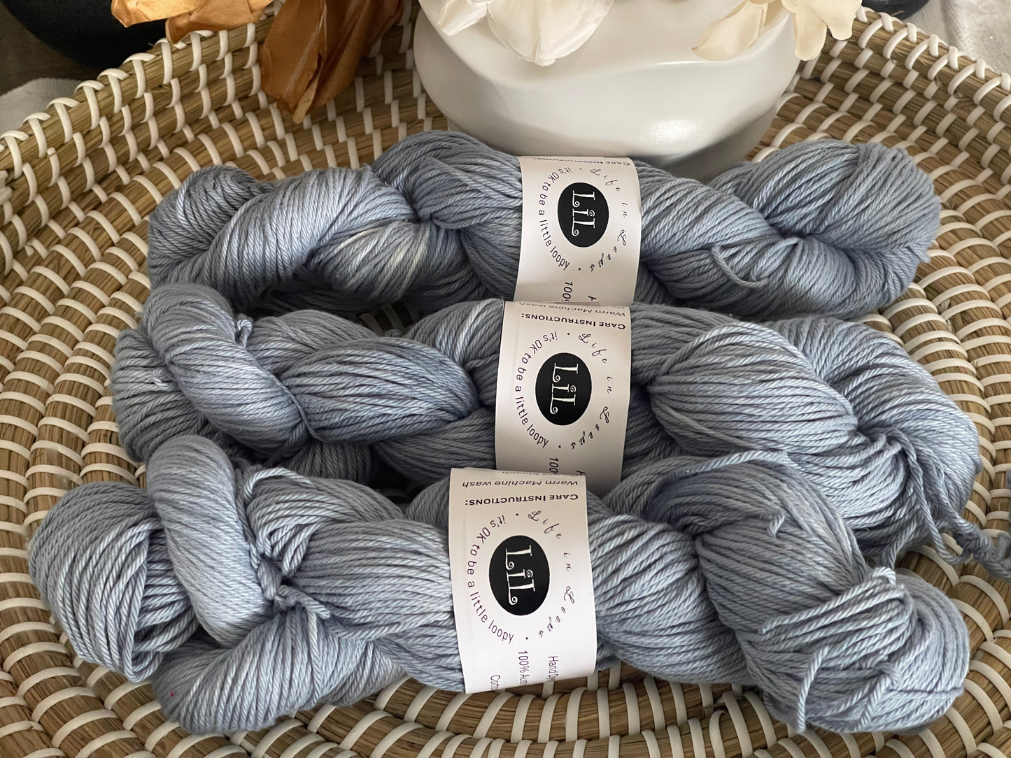 Hand Dyed Cotton Yarn - 100g Semi Tonal