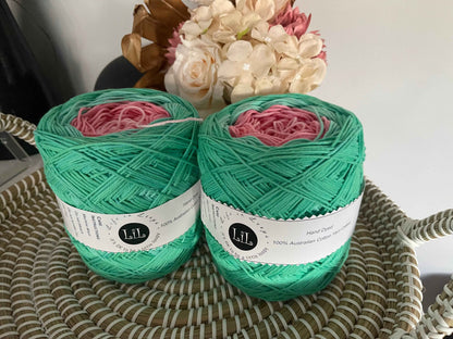 2025 - Hand Dyed Cotton Yarn - Yarn Cakes