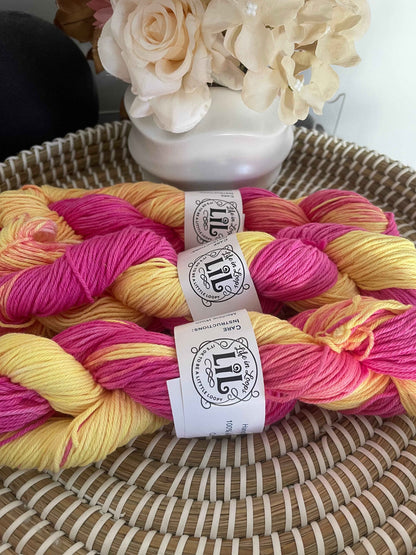 Hand Dyed Cotton Variegated Yarns 100g for Knitting and Crocheting Projects