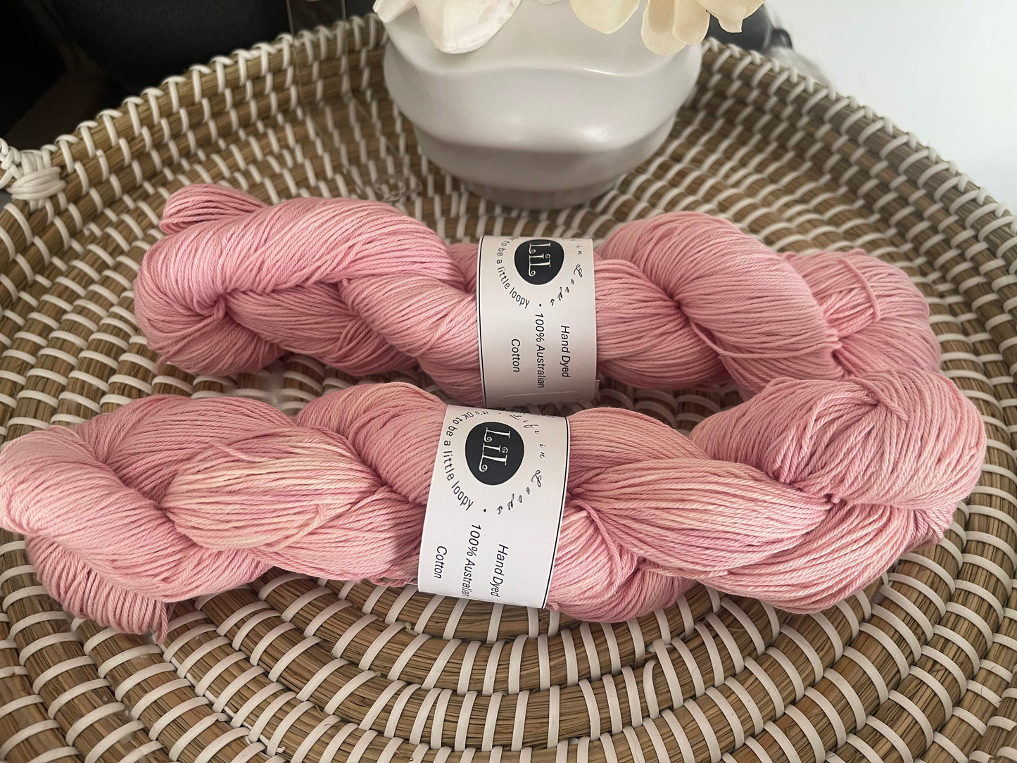 Australian Hand-Dyed Cotton Yarn - 100g Semi Tonal