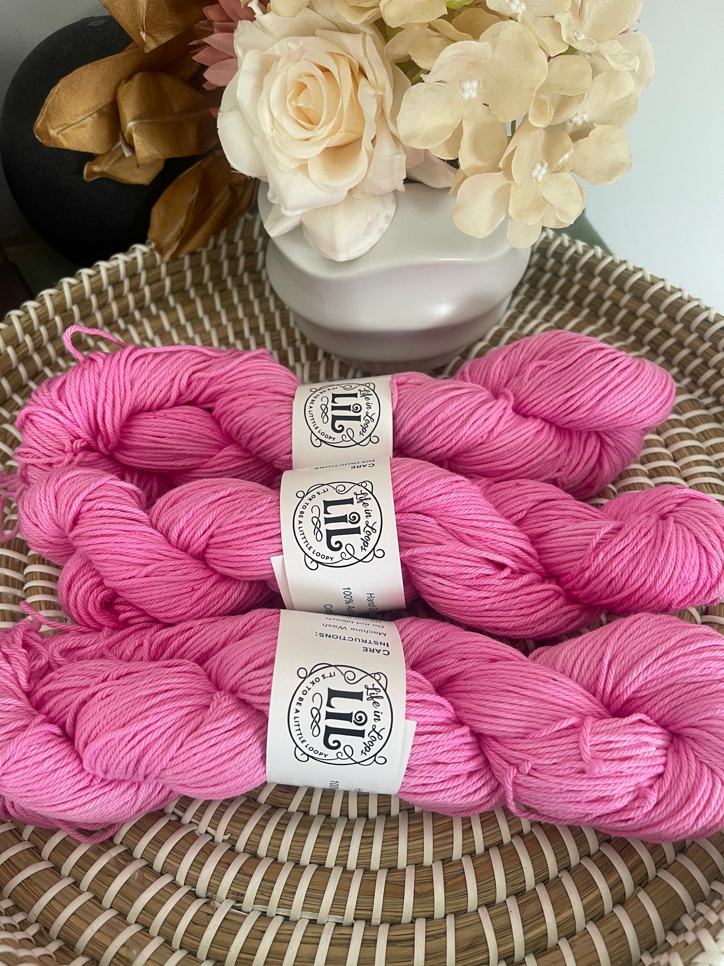 Australian Hand-Dyed Cotton Yarn - 100g Pastels (Light and Polite)