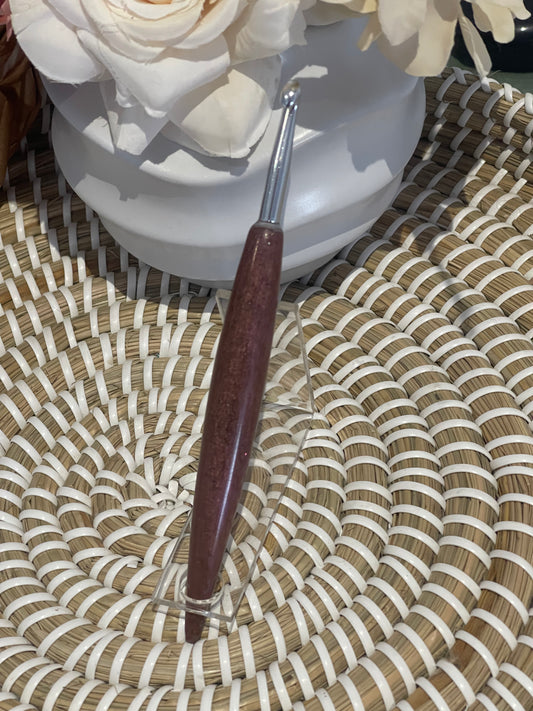 Rose Copper Resin Crochet Hook – 6mm KnitPro - Life in Loops