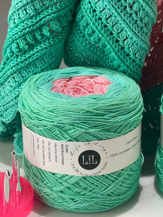 Watermelon Fizz Yarn Cake 🍉✨