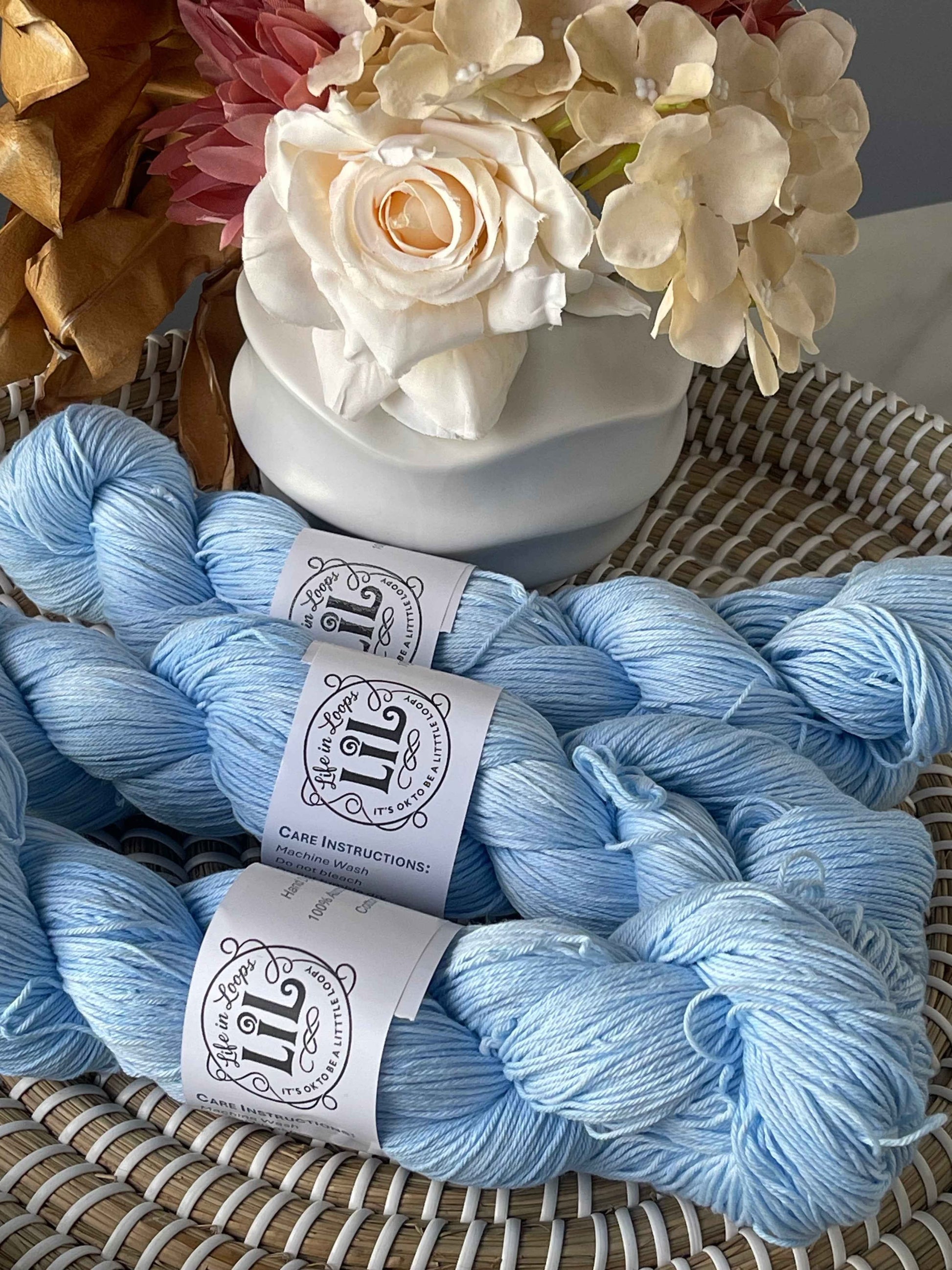 Baby Blue – 100g (4 Ply or 8 ply Cotton)