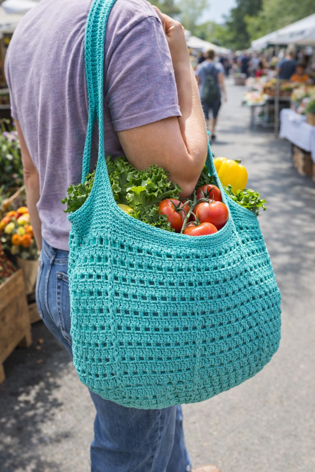 🧺 Sunday Stroll Market Bag – Crochet Pattern