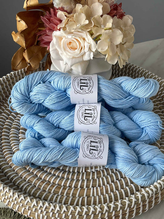 Baby Blue – 100g (4 Ply or 8 ply Cotton)