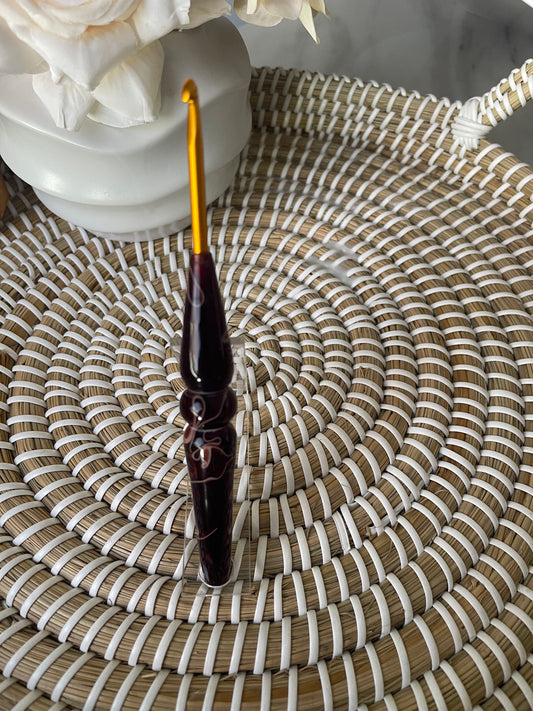 Chocolate Dream Acrylic Crochet Hook – 6.0mm Clover Soft Touch 🤎✨