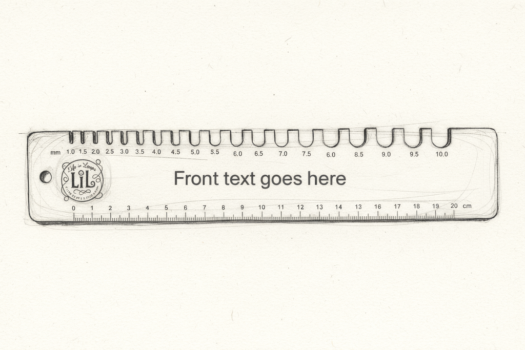 Custom Hook & Needle Gauge – Personalised (Laser Cut Plywood)