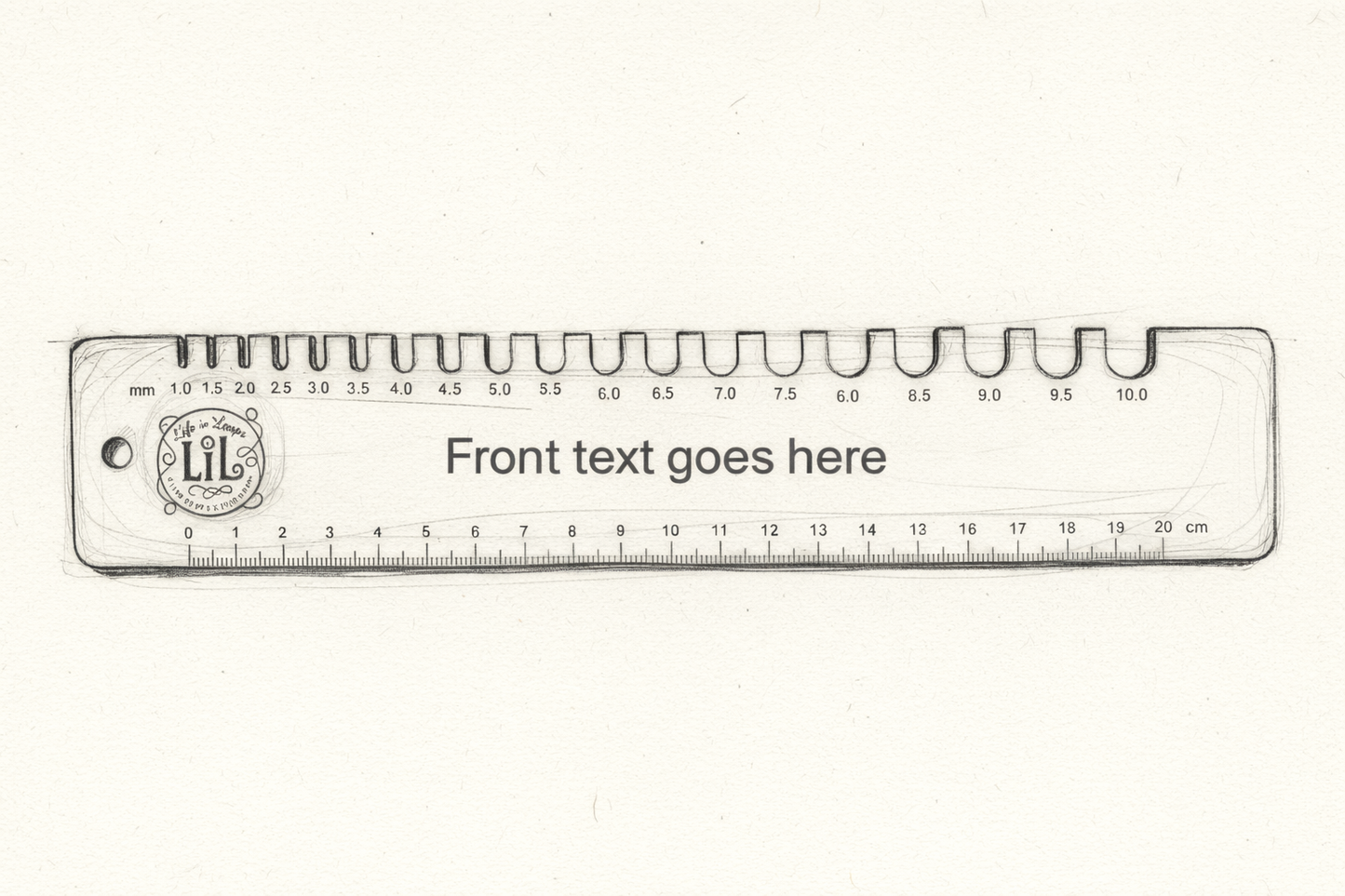 Custom Hook & Needle Gauge – Personalised (Laser Cut Plywood)