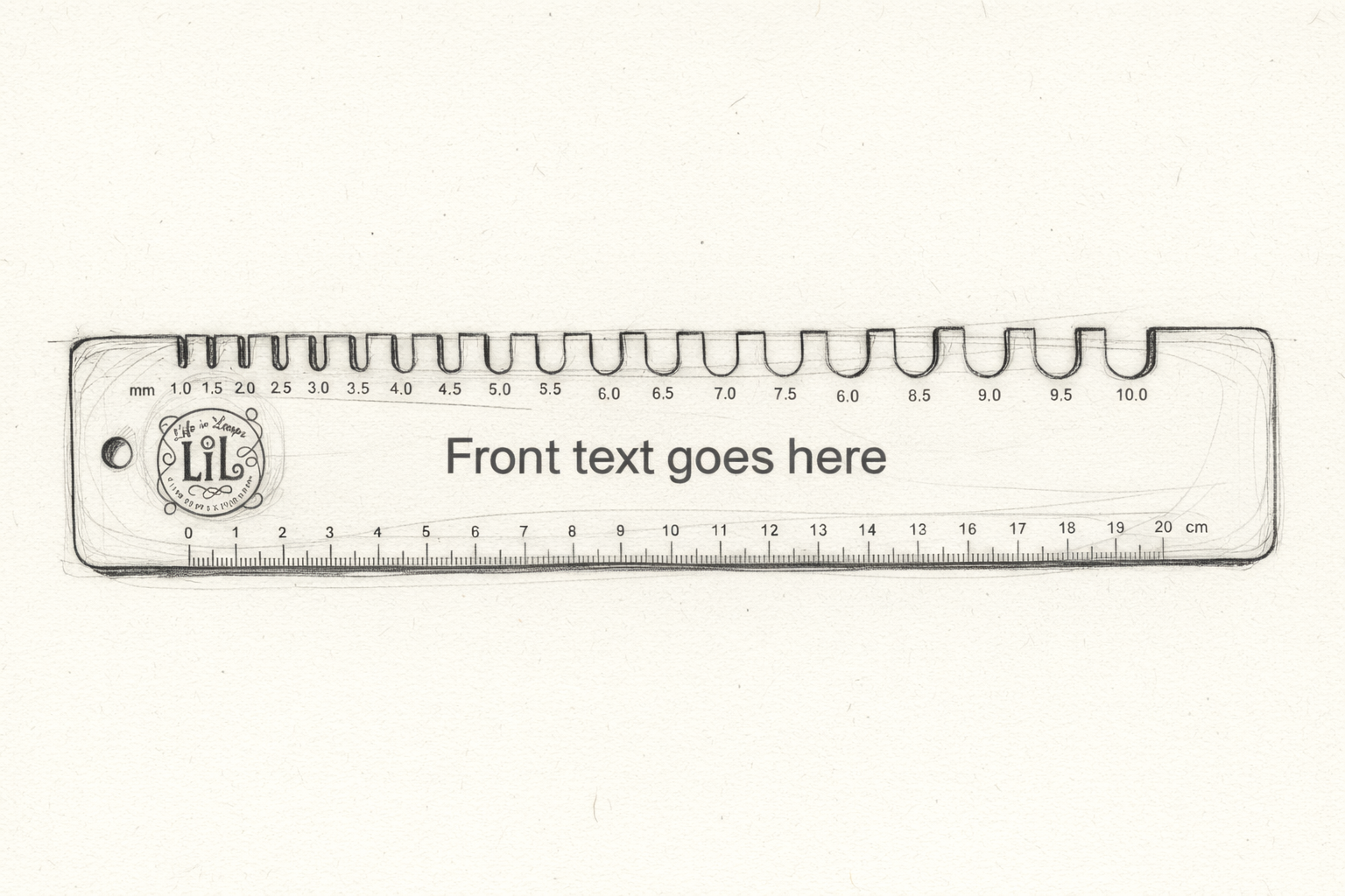 Custom Hook & Needle Gauge – Personalised (Laser Cut Plywood)