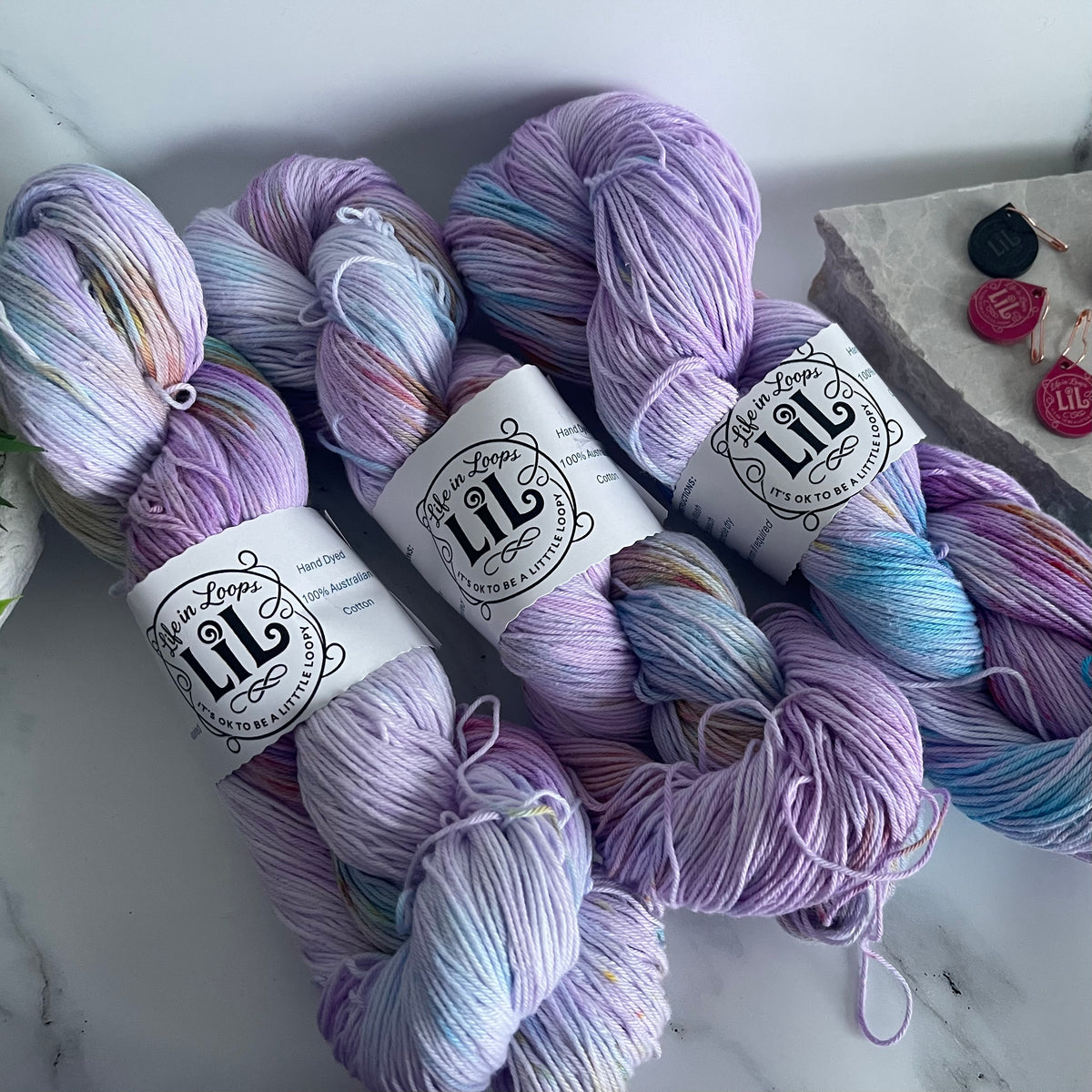 Opal – Hand-Dyed Cotton Yarn | 4 Ply & 8 Ply