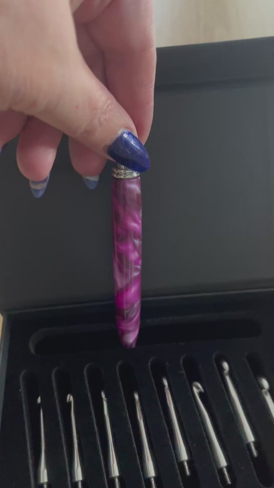 💜 Violet Shimmer – Interchangeable Crochet Hook Set